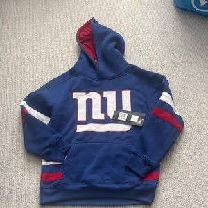 NFL Giants Blue Kids Hoodie with White & Red Logo - Sports Team Style 10/12